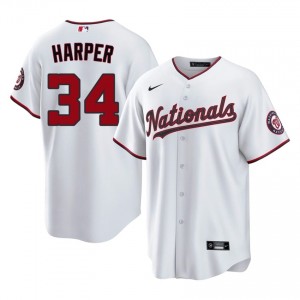 Bryce Harper #34 Washington Nationals Baseball Jersey | Fresh Men White Embroidery Edition 48335075