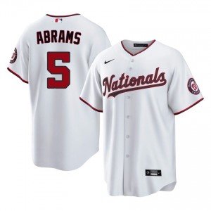 Exclusive CJ Abrams #5 White Baseball Embroidery Jersey | Washington Nationals Men Collection Edition 40172926