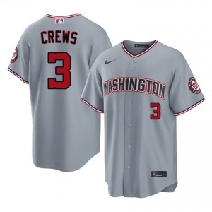 Men Dylan Crews #3 Gray Stitched Jersey | Washington Pro-Grade Baseball Gear 69626777