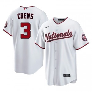 Exclusive Dylan Crews #3 White Baseball Embroidery Jersey | Washington Nationals Men Collection Edition 40077584