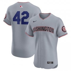 Gray Jackie Robinson Day #42 WAS Nationals Baseball Stitched Jersey | Durable Men Fit 16384535