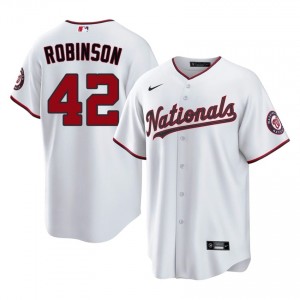 Professional Jackie Robinson #42 White Baseball Embroidery Jersey | Washington Men Collection Edition 69952364
