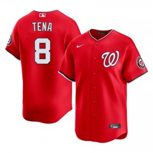Professional Jose Tena #8 Red Baseball Embroidery Jersey | Washington Men Collection Edition 16520533