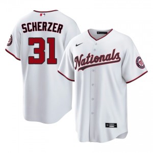 Max Scherzer #31 WAS Baseball Jersey | Classic Men White Embroidery Edition 17036223