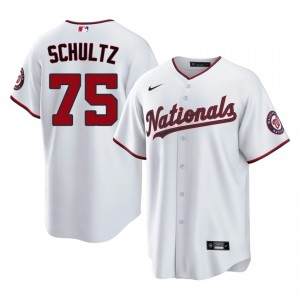 Iconic Paxton Schultz #75 White Baseball Embroidery Jersey | WAS Men Collection Edition 41383342