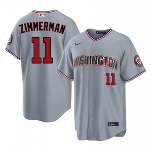 Men Ryan Zimmerman #11 Gray Stitched Jersey | WAS Nationals Elite Baseball Gear 75368034