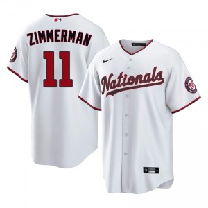 Professional Ryan Zimmerman #11 White Baseball Embroidery Jersey | Washington Men Collection Edition 64262538
