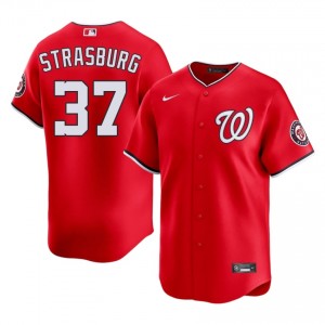 Exclusive Stephen Strasburg #37 Red Baseball Embroidery Jersey | Washington Nationals Men Collection Edition 73801915