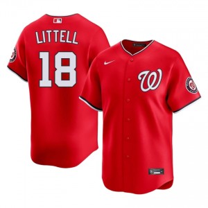 Exclusive Zack Littell #18 Red Baseball Embroidery Jersey | Washington Nationals Men Collection Edition 99154539