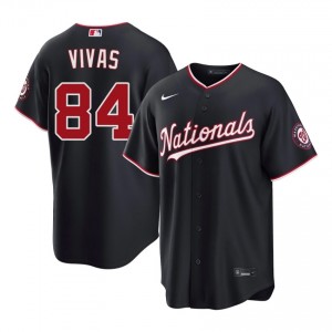 Nats Jorbit Vivas #84 Navy Men Jersey | Stitch Premium Baseball Uniform 98142641