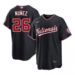 Nationals Nasim Nunez #26 Navy Men Jersey | Stitch Licensed Baseball Uniform 52945471