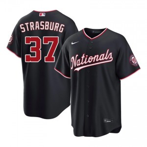#37 Stephen Strasburg Gameday Men Baseball Jersey | Nationals Navy Fan Gear 70921694