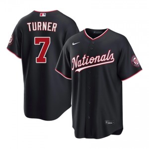 #7 Trea Turner Gameday Men Baseball Jersey | Nationals Navy Fan Gear 45670061