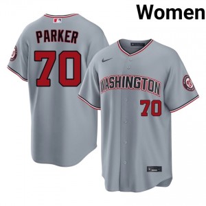 Iconic Mitchell Parker #70 Gray Baseball Embroidery Jersey | WAS Women Collection Edition 72959102