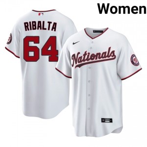 Nats Orlando Ribalta #64 White Women Jersey | Stitch Premium Baseball Uniform 84916554