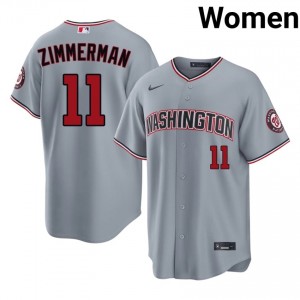 Iconic Ryan Zimmerman #11 Gray Baseball Embroidery Jersey | WAS Women Collection Edition 24331188