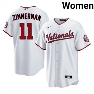 #11 Ryan Zimmerman Officially Licensed Women Baseball Jersey | Nats White Fan Gear 91330478