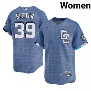 Exclusive Clayton Beeter #39 Blue City Connect Baseball Embroidery Jersey | Washington Nationals Women Collection Edition 73476117