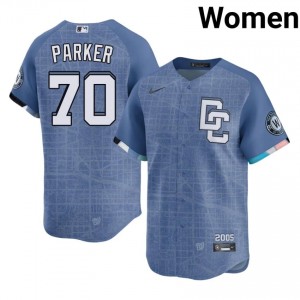 Mitchell Parker #70 Washington City Connect Baseball Jersey | Official Women Blue Embroidery Edition 63030241