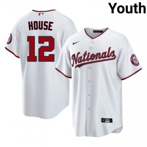 White Brady House #12 WAS Nationals Baseball Stitched Jersey | Durable Youth Fit 96546619