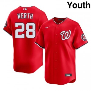 Red Jayson Werth #28 WAS Nationals Baseball Stitched Jersey | Durable Youth Fit 85332284