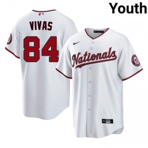 White Jorbit Vivas #84 Washington Baseball Stitched Jersey | Original Youth Fit 50083904
