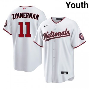 White Ryan Zimmerman #11 WAS Nationals Baseball Stitched Jersey | MLB Youth Fit 78067247