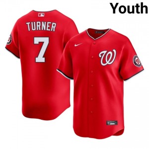 Red Trea Turner #7 Washington Baseball Stitched Jersey | Original Youth Fit 63168928