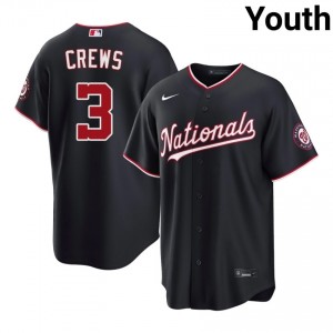 Iconic Dylan Crews #3 Navy Baseball Embroidery Jersey | WAS Youth Collection Edition 86351907