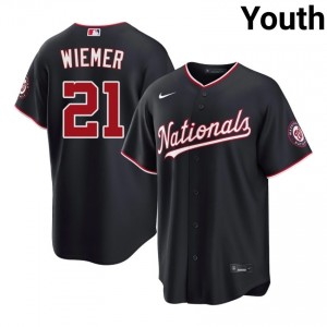 Professional Joey Wiemer #21 Navy Baseball Embroidery Jersey | Washington Youth Collection Edition 40697178