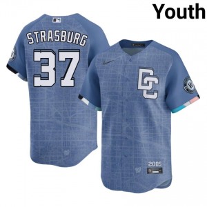 #37 Stephen Strasburg Officially Licensed Youth City Connect Baseball Jersey | Nats Blue Fan Gear 29545781
