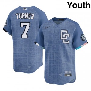 #7 Trea Turner Officially Licensed Youth City Connect Baseball Jersey | Nats Blue Fan Gear 40623536